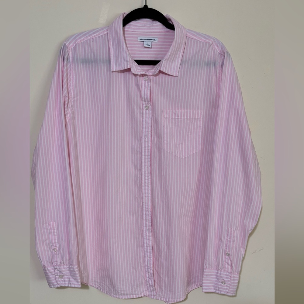 Amazon Essentials Light Pink Striped Longsleeve